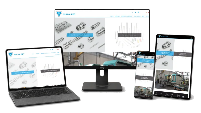 Mockup responsive del progetto Nuova Ret