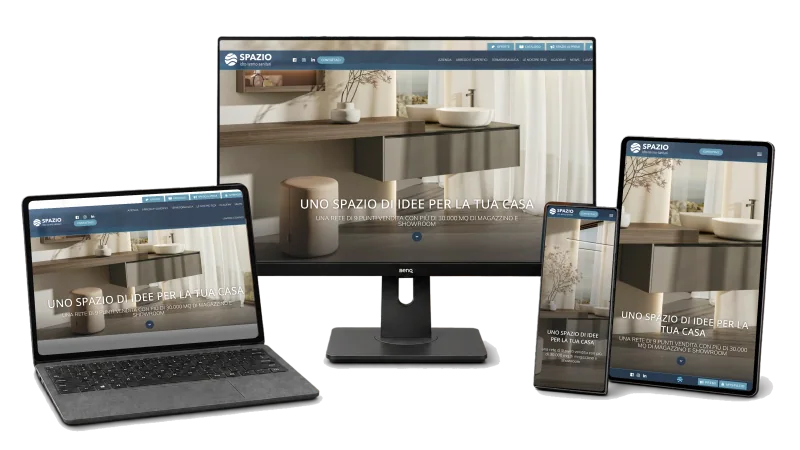 Mockup responsive del progetto Spazio Spa