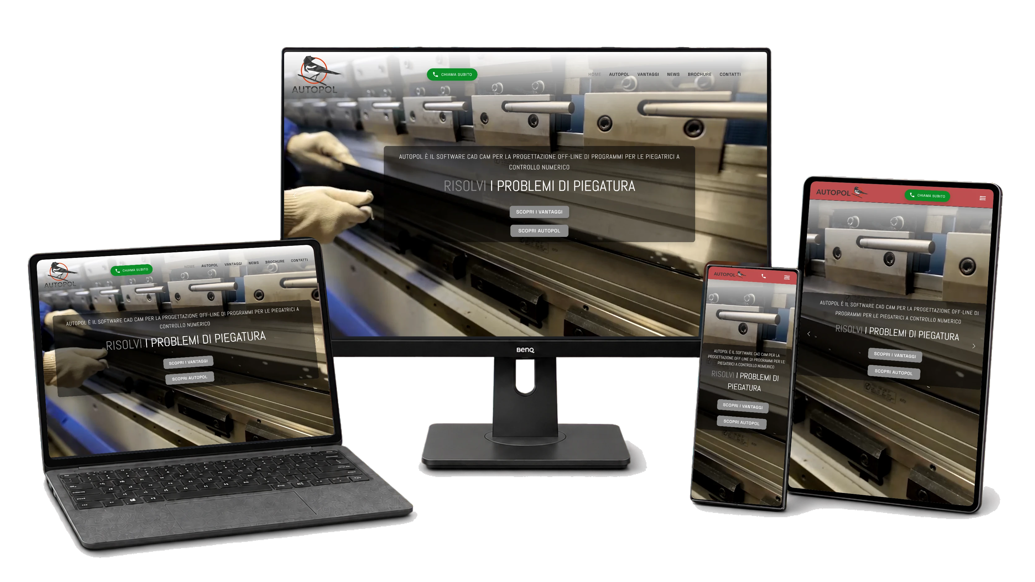Responsive website mockup for Autopol