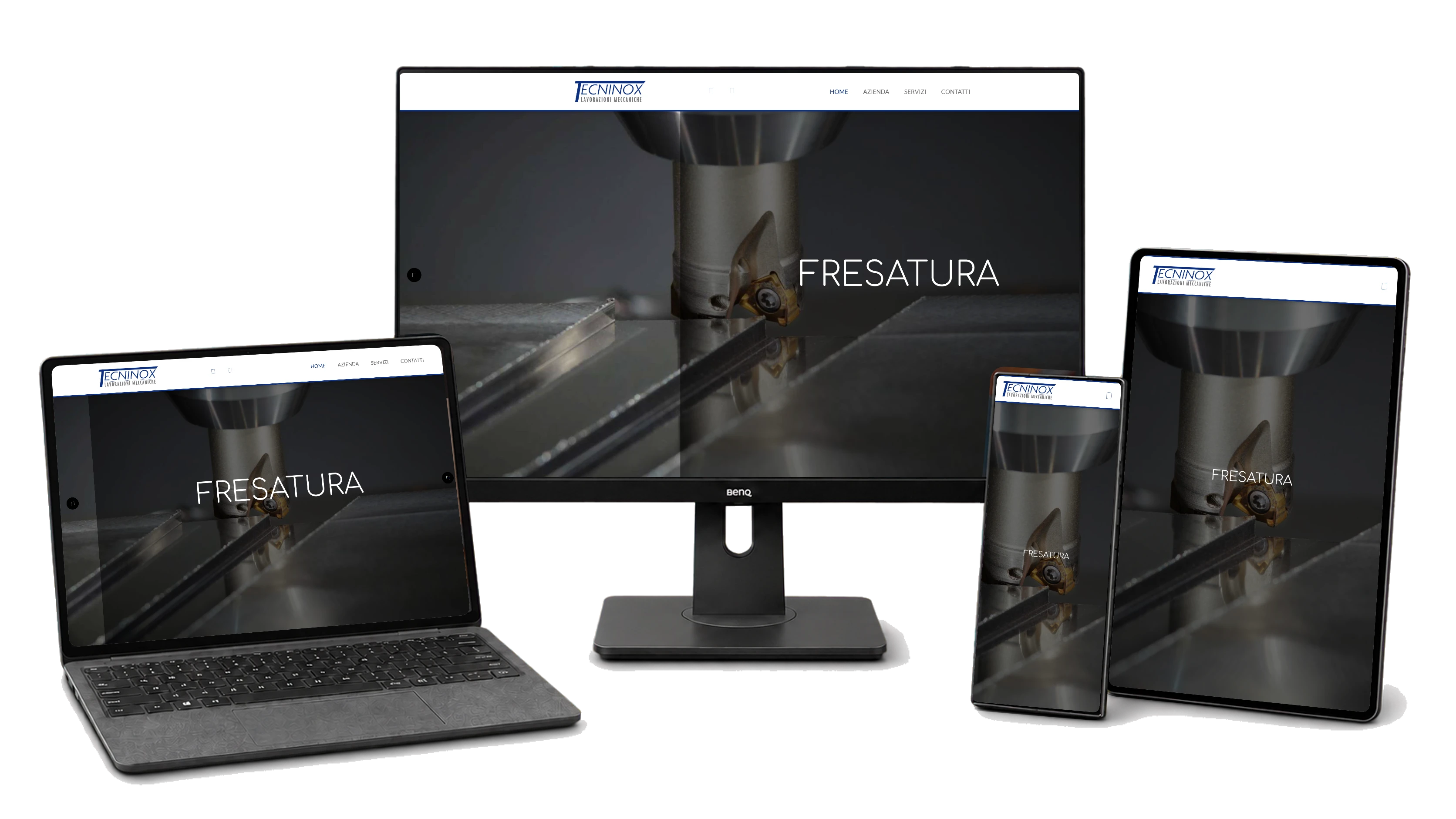Responsive website mockup for TECNINOX