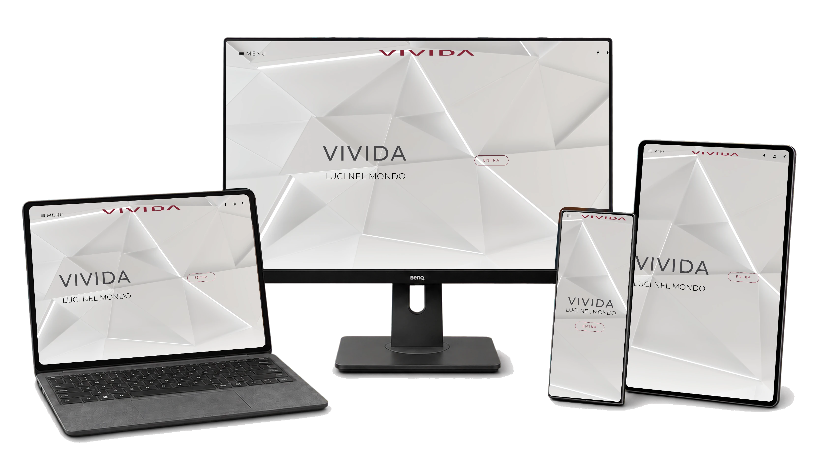 Responsive website mockup for Vivida Srl